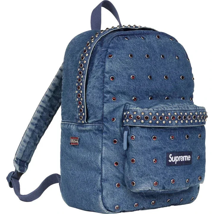 Supreme b.b. Simon Denim Backpack Washed Indigo N-Hype plecak jeansowy Supreme niebieski