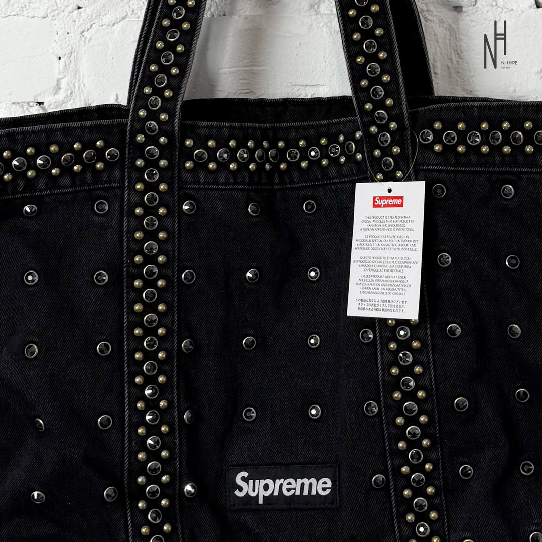 Supreme b.b. Simon Denim Tote Bag Black N-Hype trendowy torba jeansowa Supreme