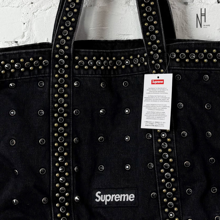 Supreme b.b. Simon Denim Tote Bag Black N-Hype trendowy torba jeansowa Supreme