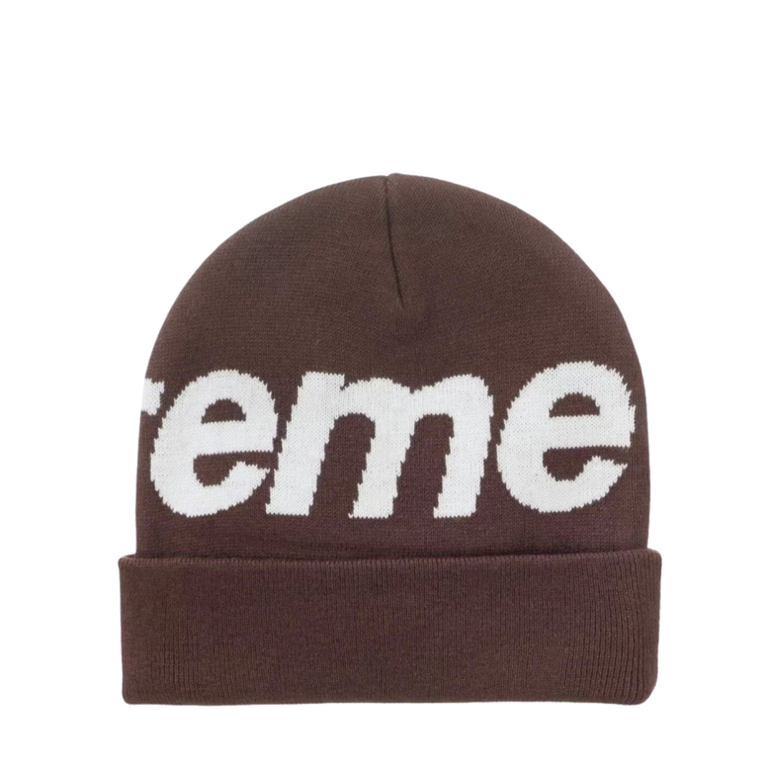 Supreme Big Logo Beanie FW25 brązowy N-Hype.
