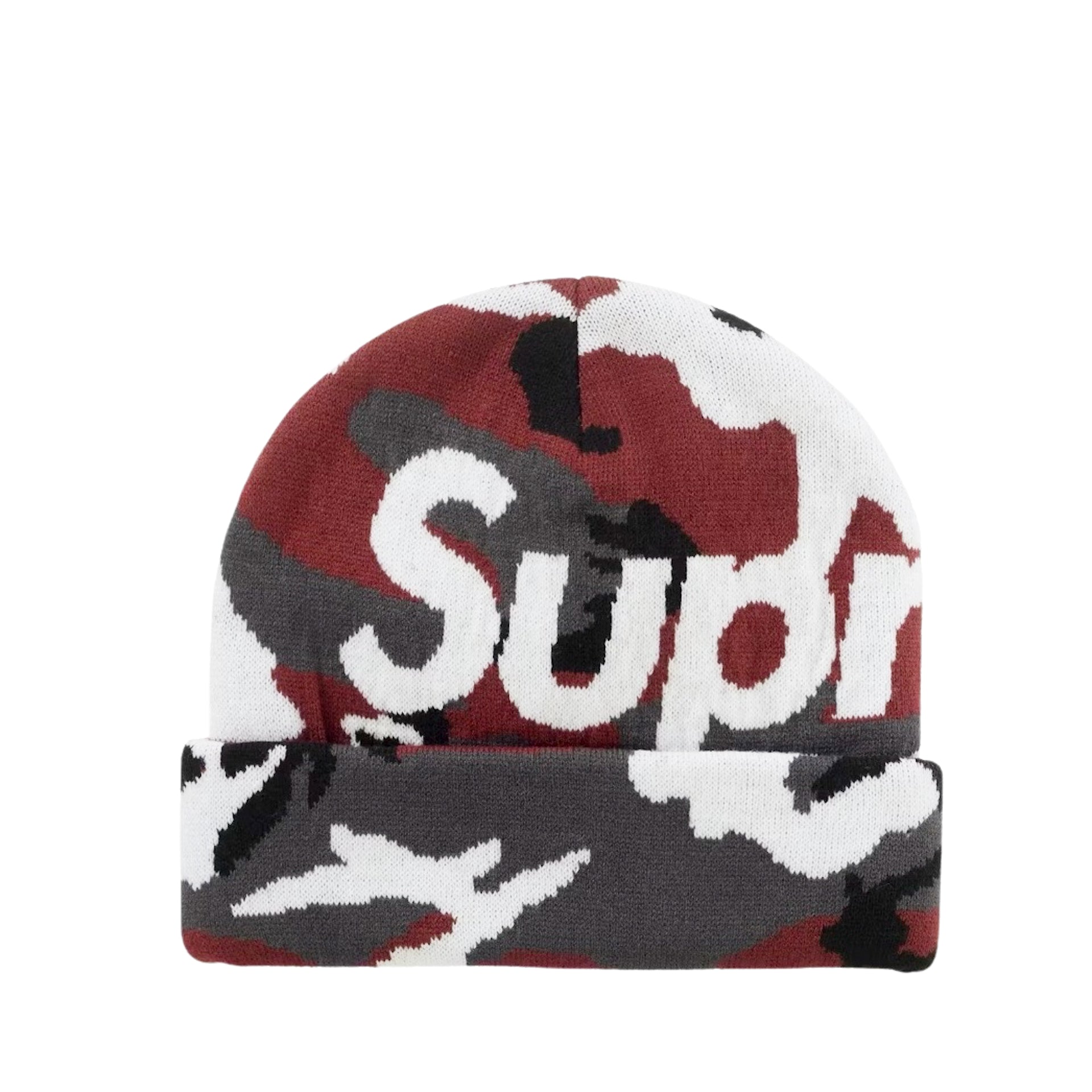 Supreme Big Logo Beanie (FW25) / Red Camo | N-Hype