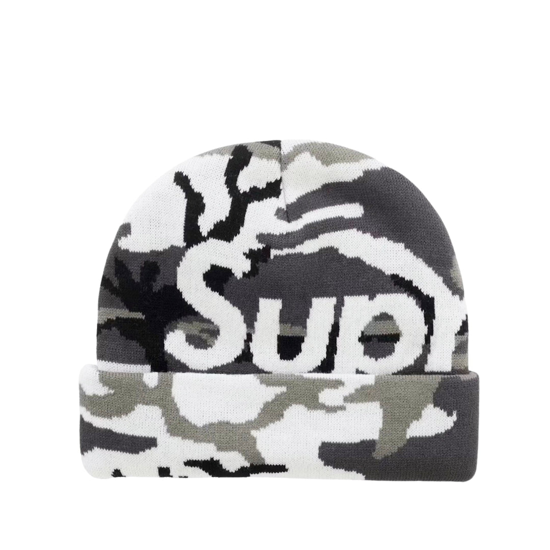 Supreme Big Logo Beanie FW25 Snow Camo czapka zimowa N-Hype