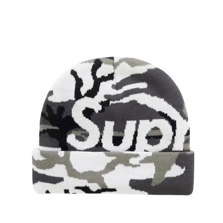 Supreme Big Logo Beanie FW25 Snow Camo czapka zimowa N-Hype