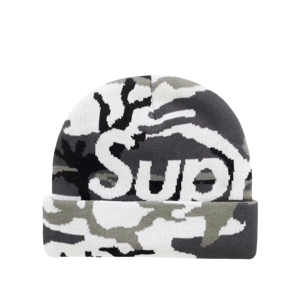 Supreme Big Logo Beanie (FW25) / Snow Camo – N-Hype