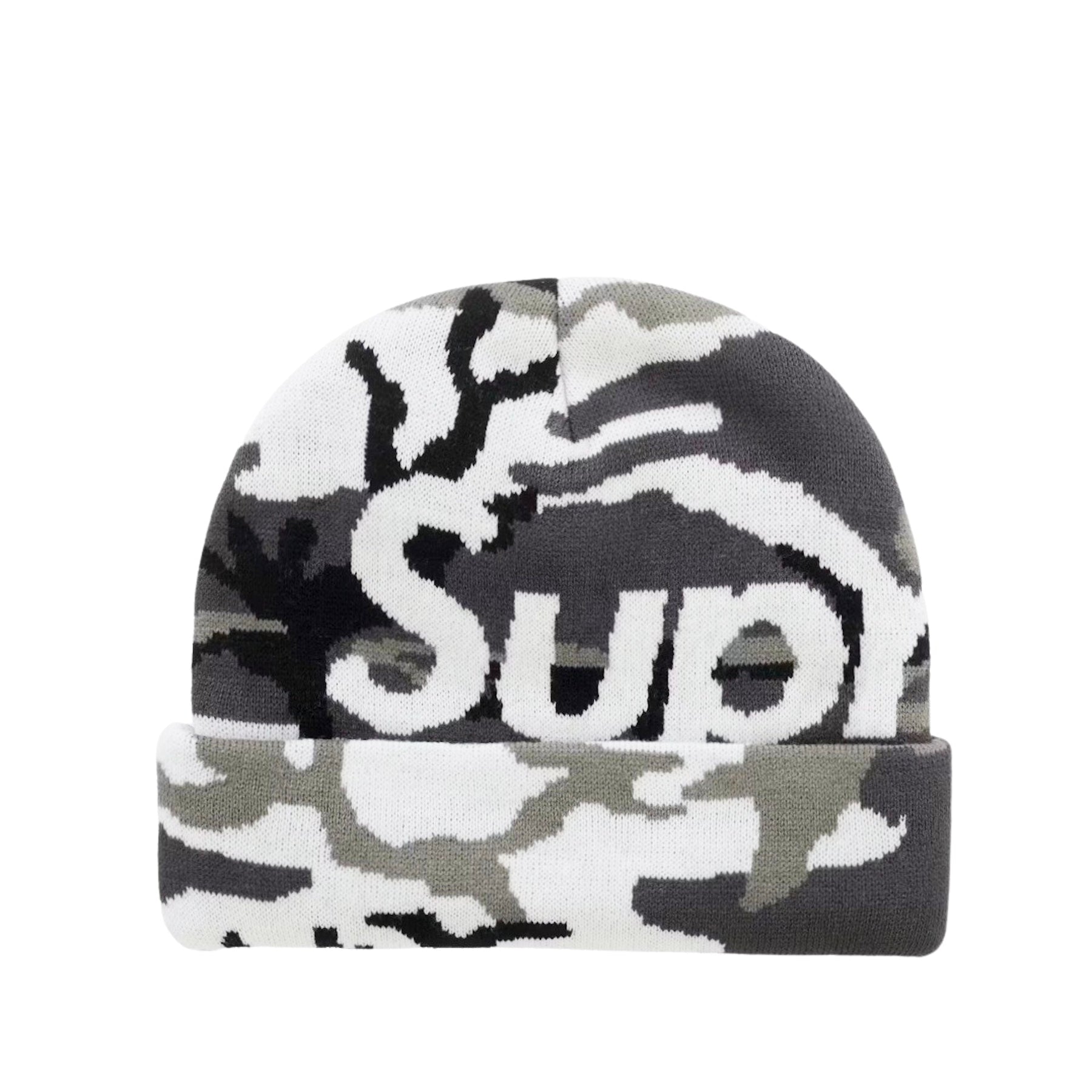 Supreme Big Logo Beanie (FW25) / Snow Camo – N-Hype