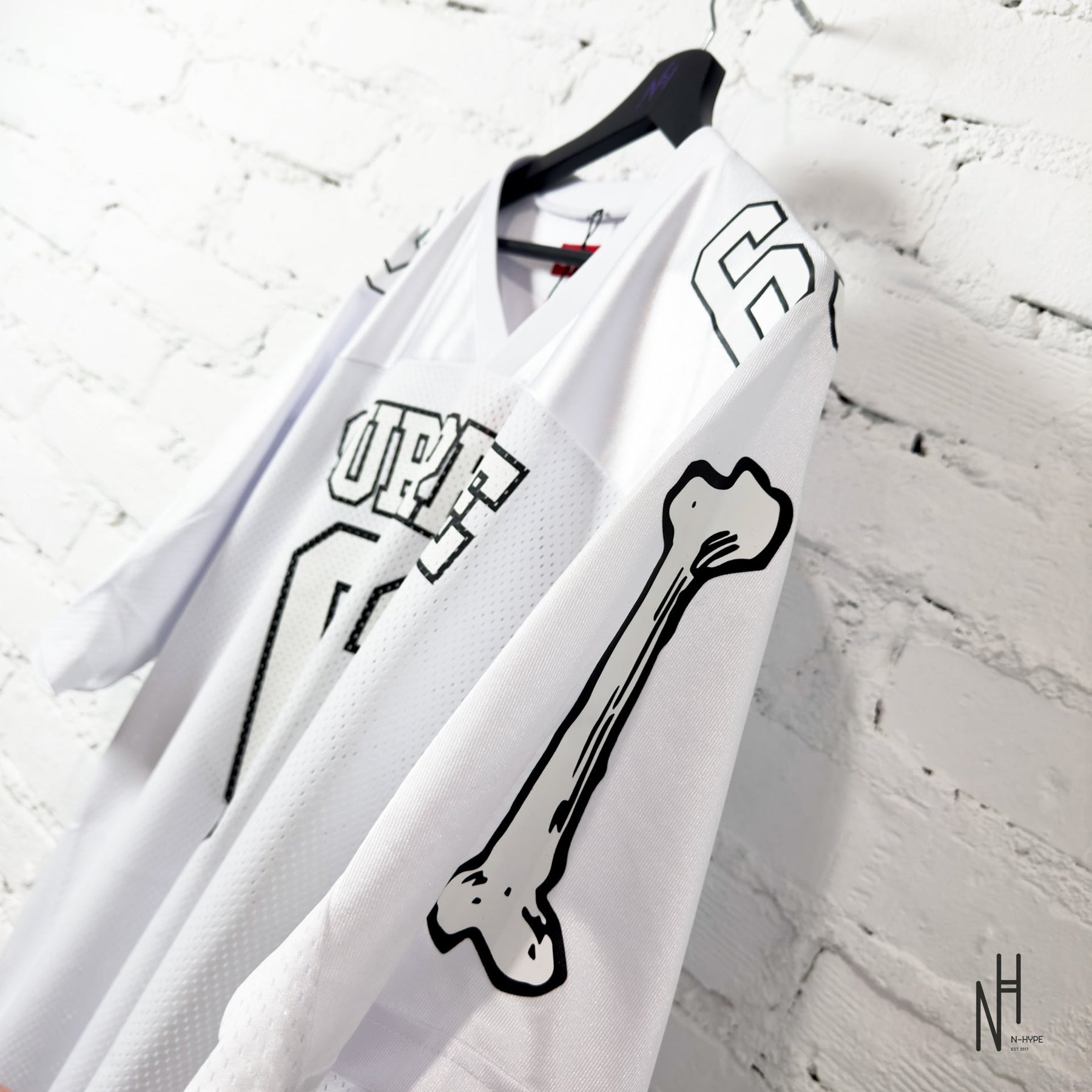 Supreme Bones Football Jersey White | N-Hype