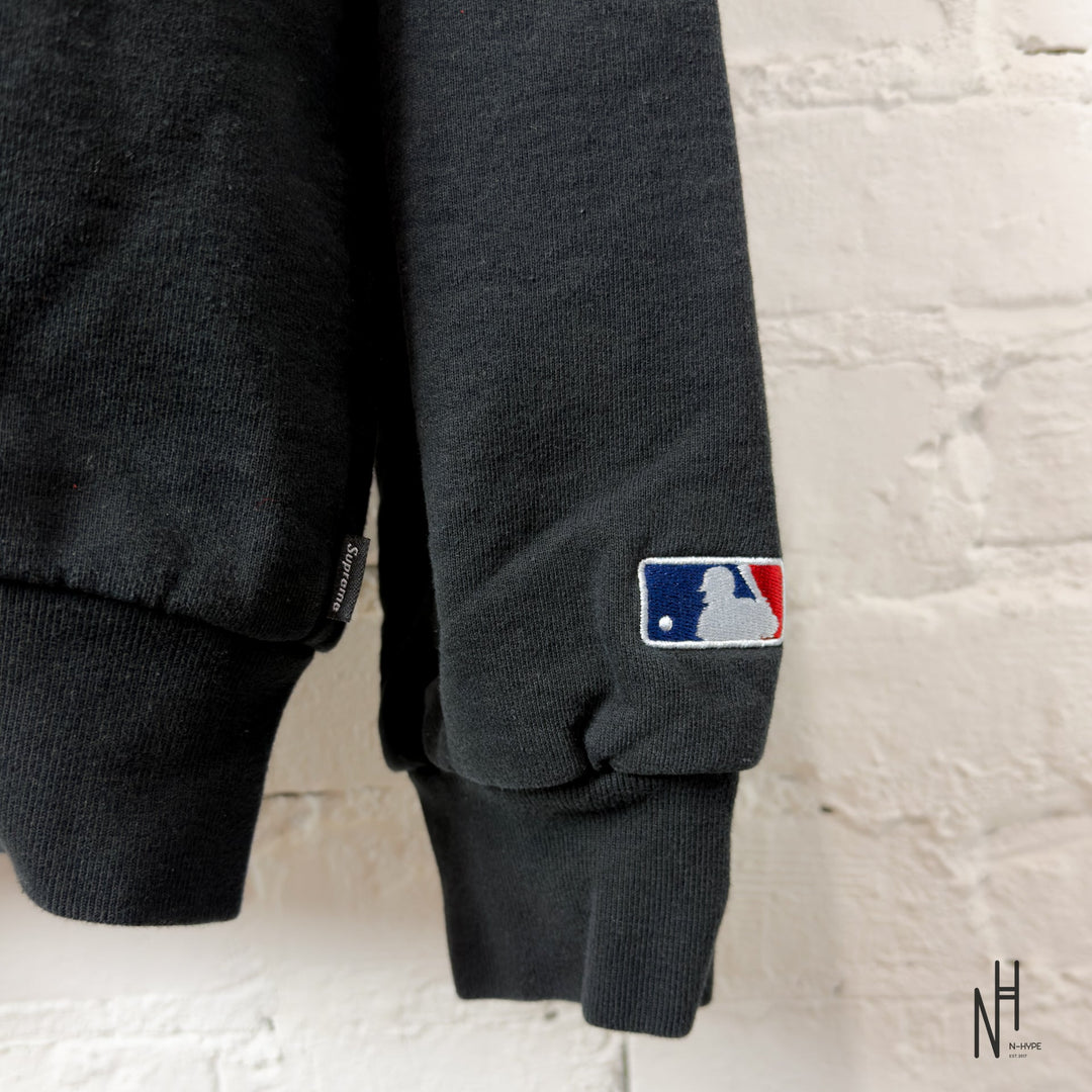 Supreme Chicago White Sox Zip Up Hooded Black N-Hype streetwear hoodie.