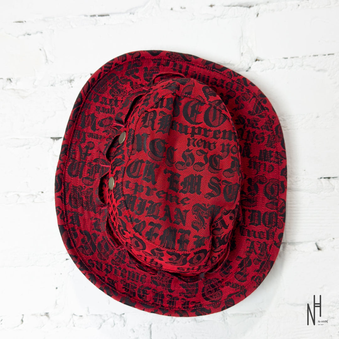 Supreme Cities Jacquard Boonie Hat czerwony N-Hype