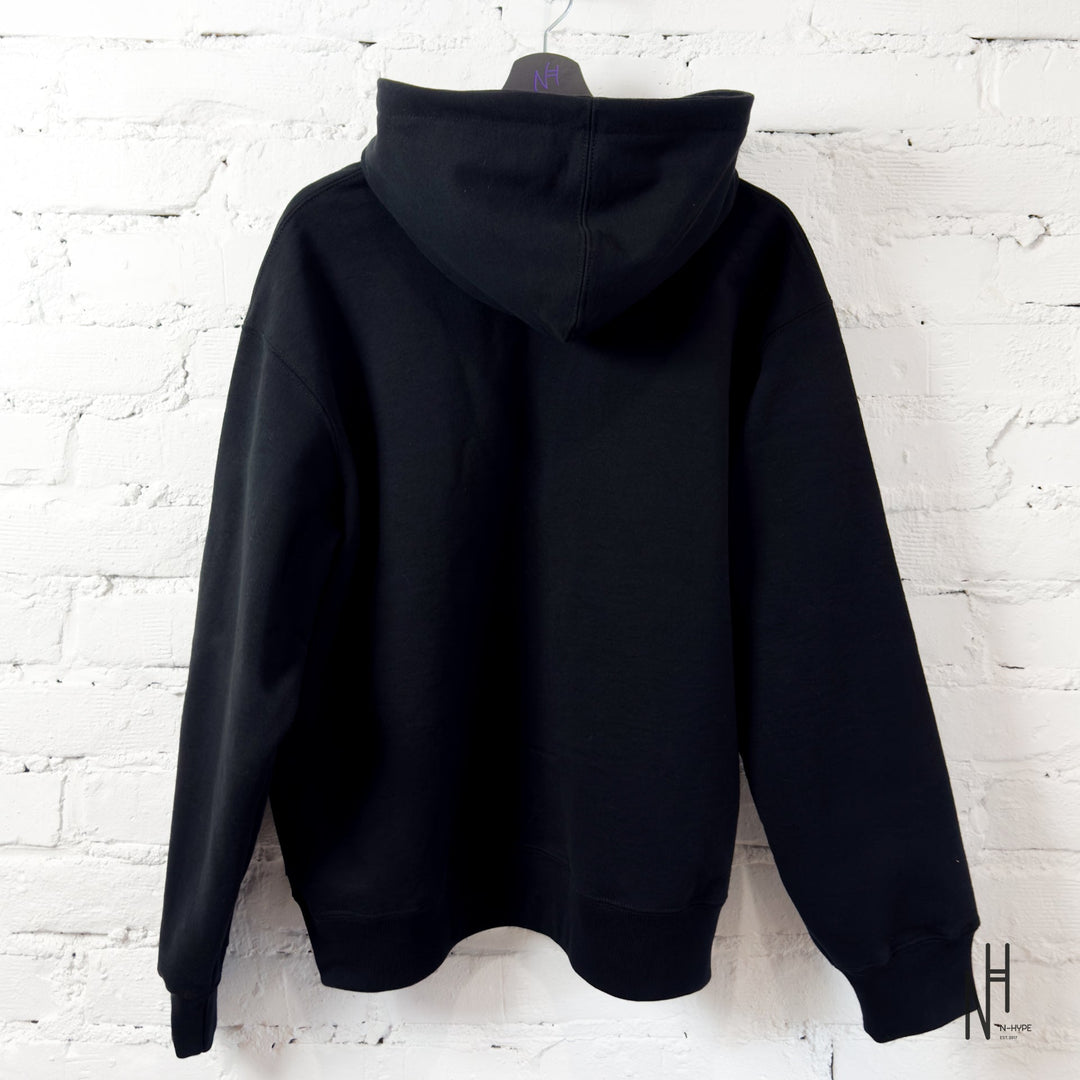Supreme Collegiate Applique Zip Up Hooded Sweatshirt Black N-Hype streetwear hoodie.