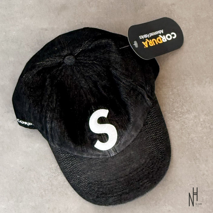 Supreme Cordura Denim S Logo 6-Panel Black czapka baseballowa N-Hype