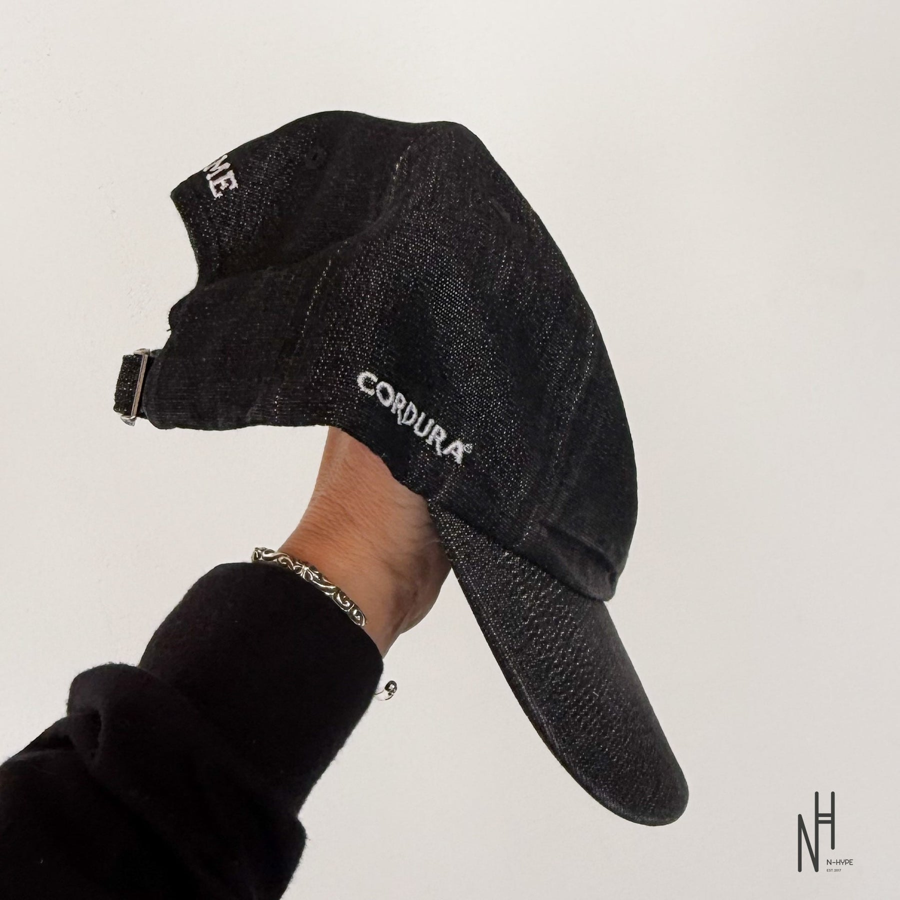 Supreme Cordura Denim S Logo 6-Panel Black | N-Hype