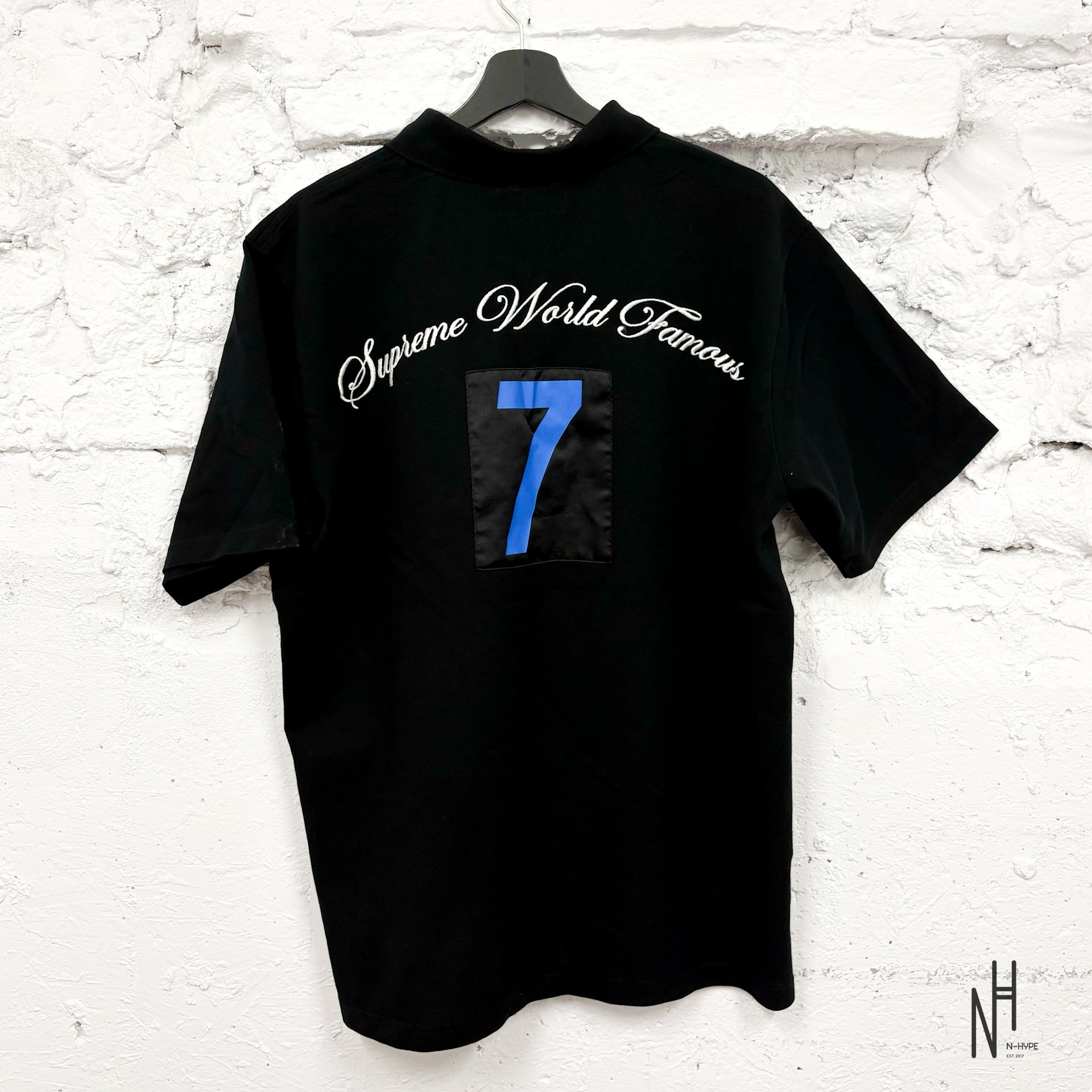Supreme Cursive Polo Black | N-Hype