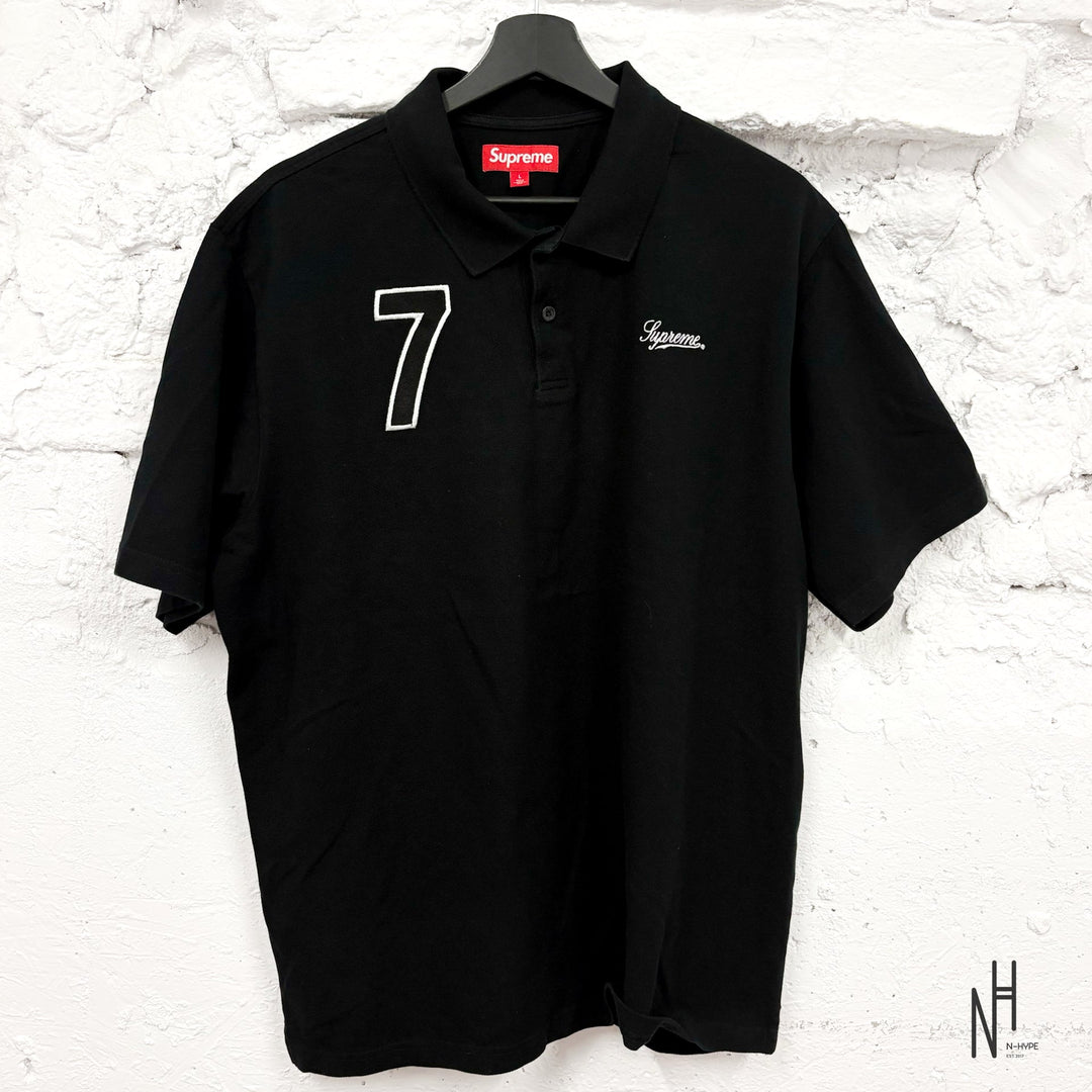 Supreme Cursive Polo Black - N-Hype