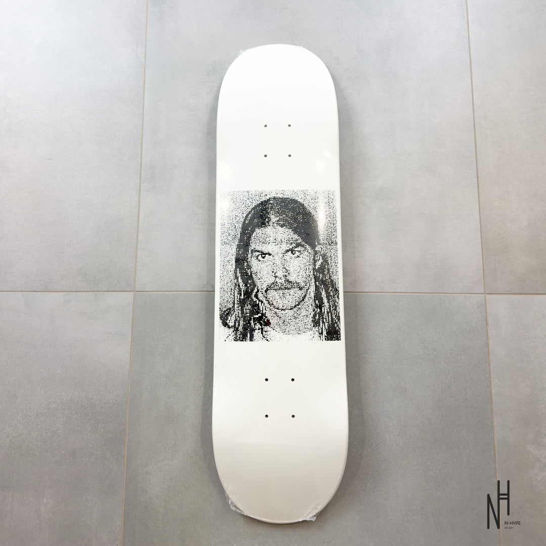 Supreme Dash Snow Skateboard Deck White N-Hype iconic skateboard deck in white color