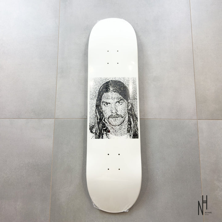 Supreme Dash Snow Skateboard Deck White N-Hype iconic skateboard deck in white color