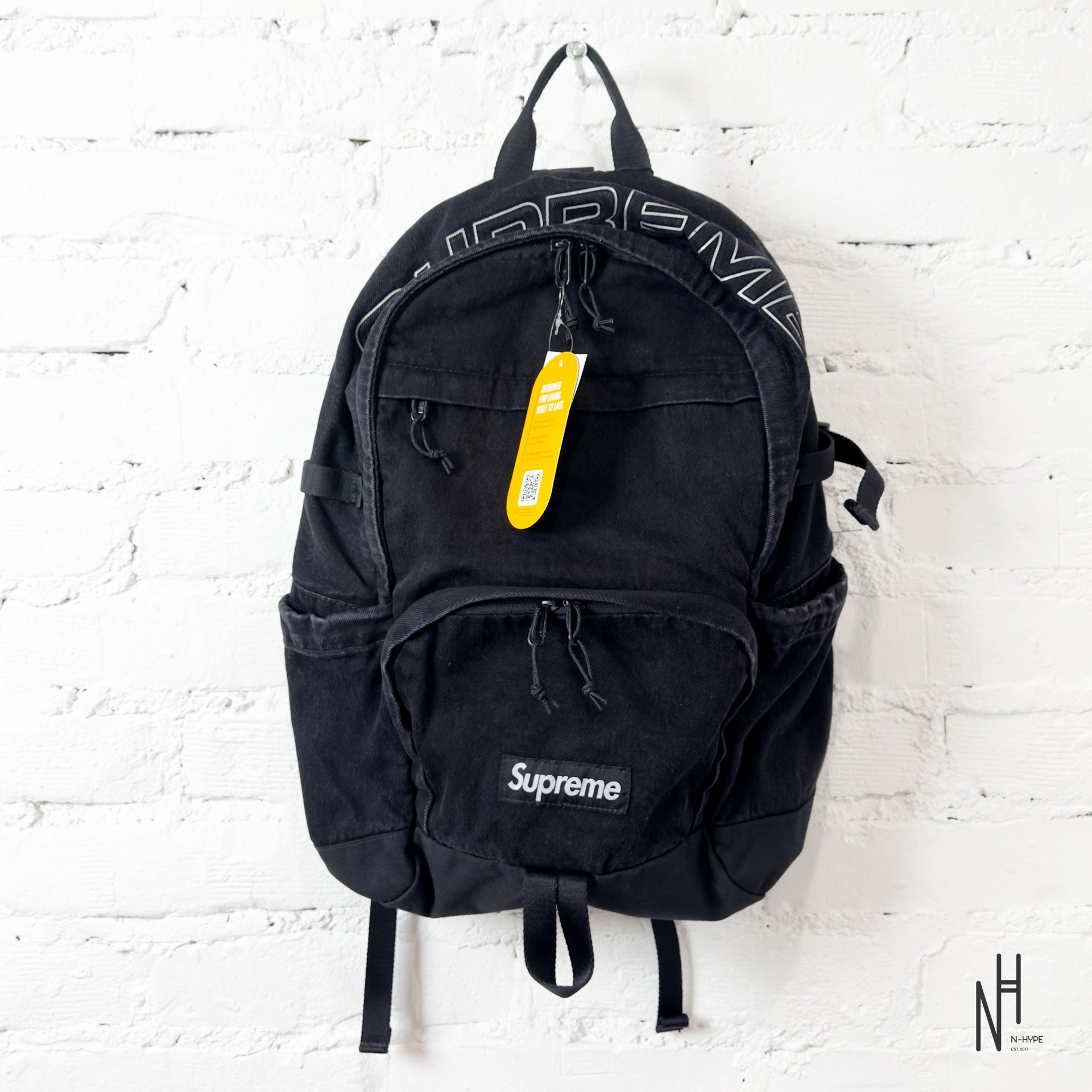 Supreme Denim Backpack Black | N-Hype