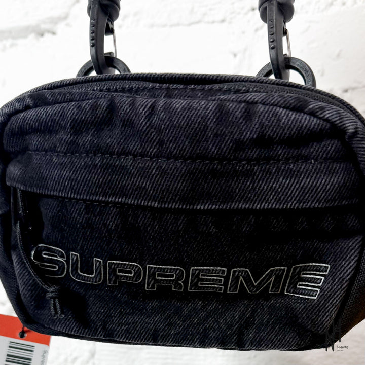Supreme Denim Mini Shoulder Bag Black, torba na ramię marki Supreme, czarna, w sklepie N-Hype.