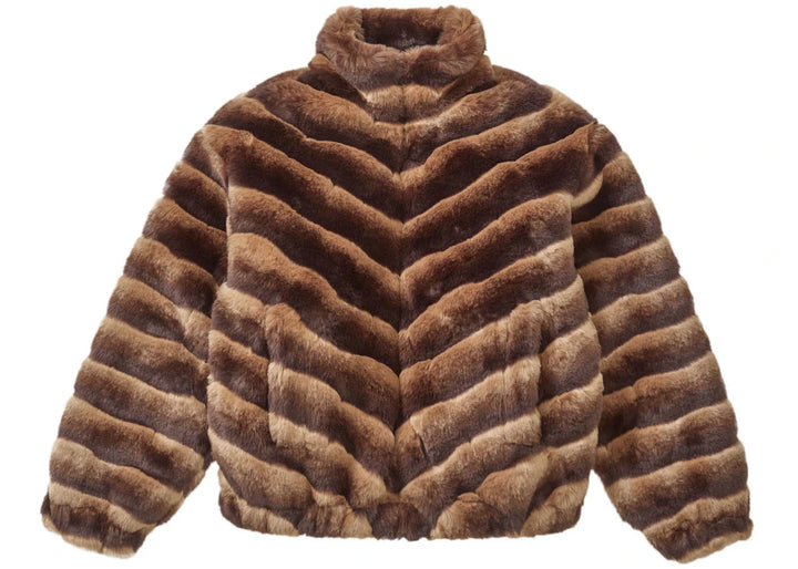 Supreme Faux Fur Jacket Brown - Brąz - N-Hype