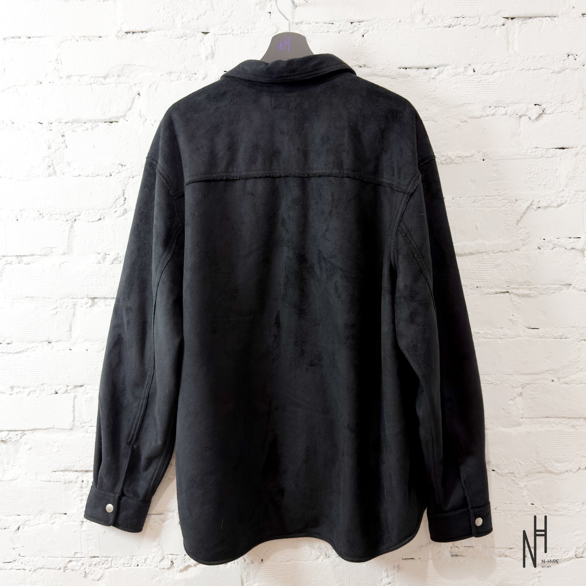 Supreme Faux Suede Snap Shirt / Black – N-Hype