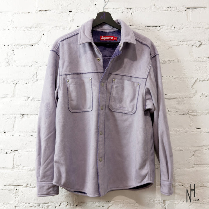 Supreme Faux Suede Snap Koszula Lilac N-Hype.