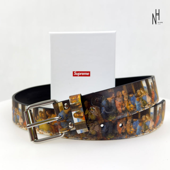 Supreme Last Supper Leather Belt Multicolor pas hip hopowy N-Hype.