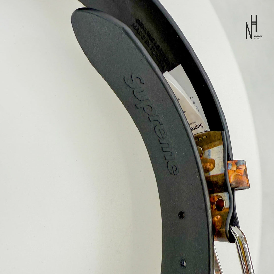 Supreme Last Supper Leather Belt Multicolor N-Hype streetwearowy pas ze skóry z motywem Ostatniej Wieczerzy