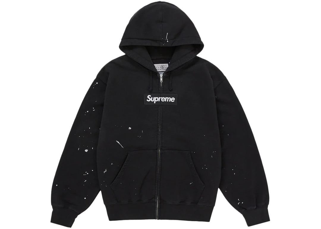 Supreme MM6 Maison Margiela Box Logo Zip Up Hooded Sweatshirt Black - Czarny - N-Hype