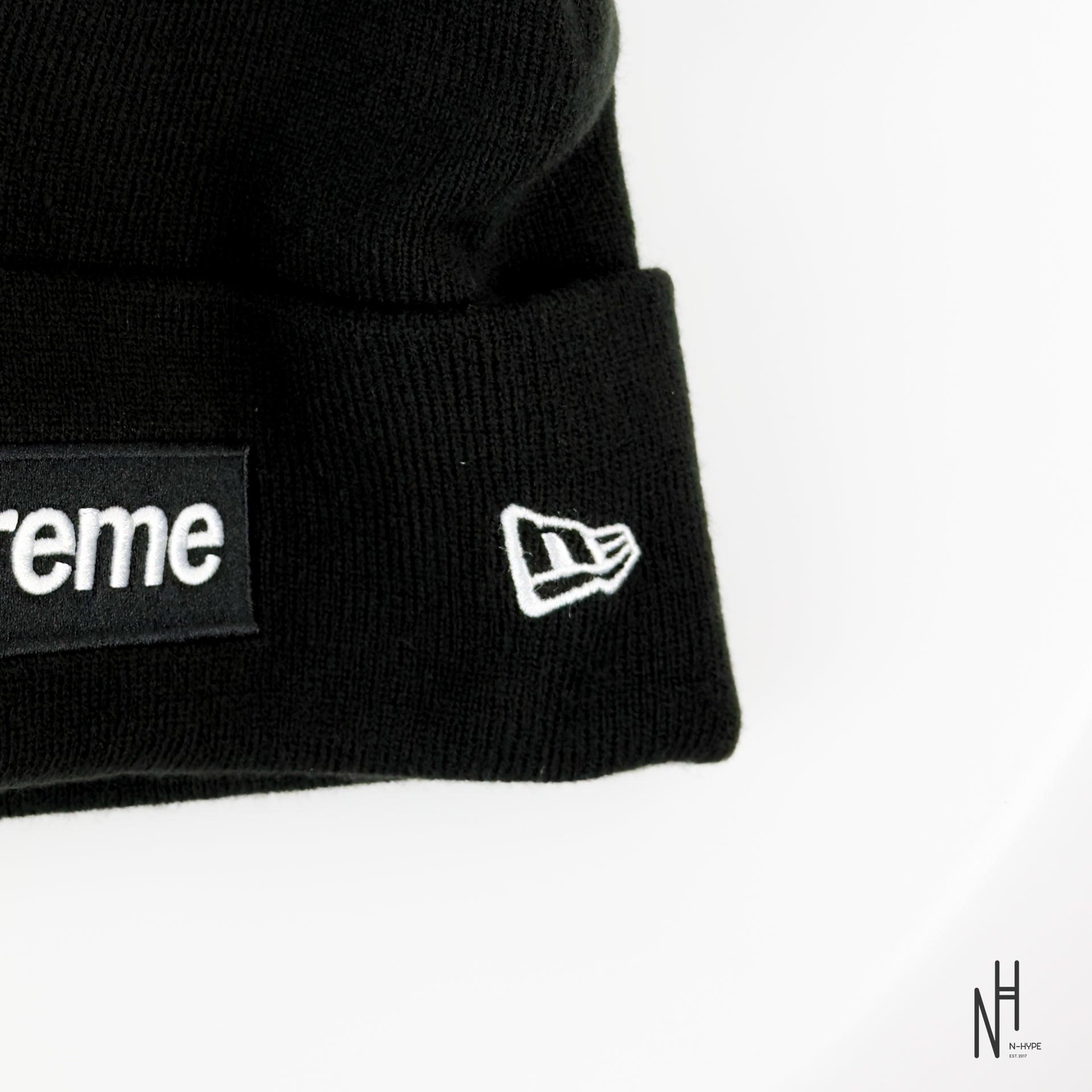 Buty Supreme New Era Box Logo Beanie (FW25) Black | N-Hype