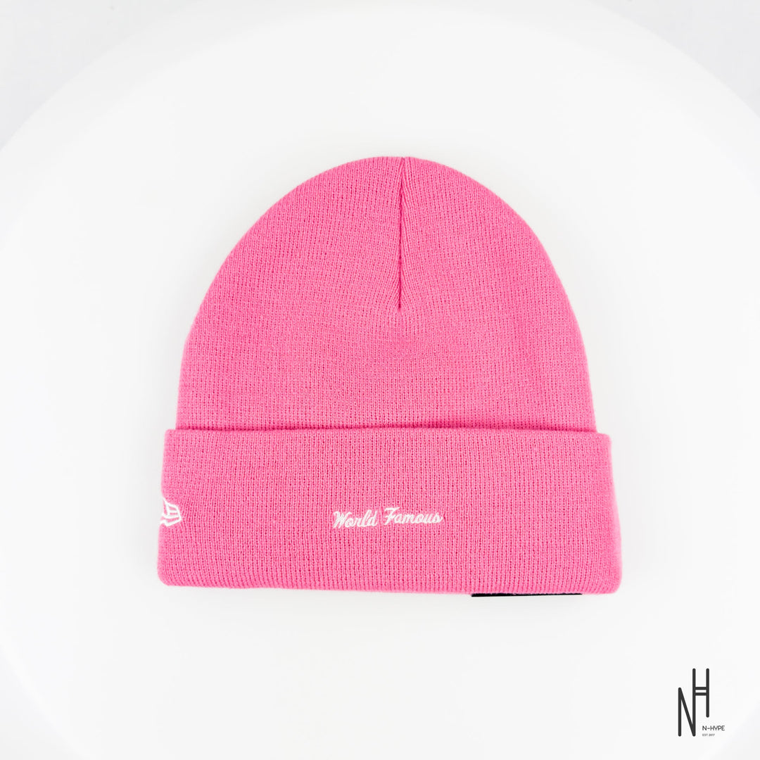 Supreme New Era Box Logo Beanie FW25 Magenta N-Hype streetwear pomarańczowy beanie.