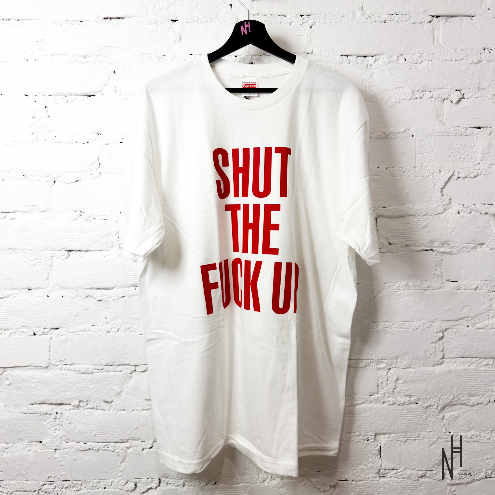 トップス Supreme Number(N)ine Shut Up Tee white L Supreme Number (N)ine Shut Up Tee White | N-Hype