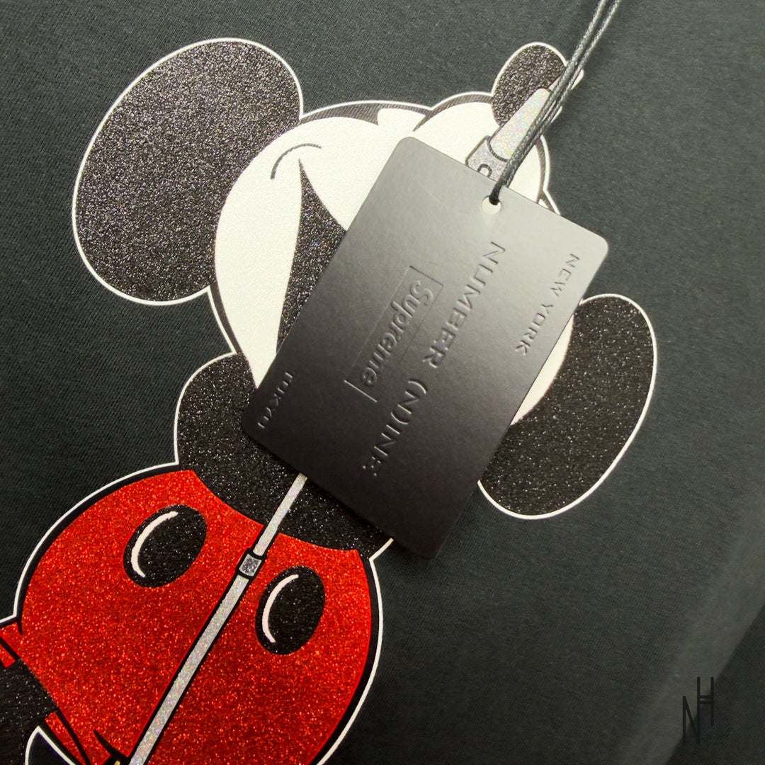 Supreme Number (N)ine Mickey Raglan Black Long Sleeve Top N-Hype.