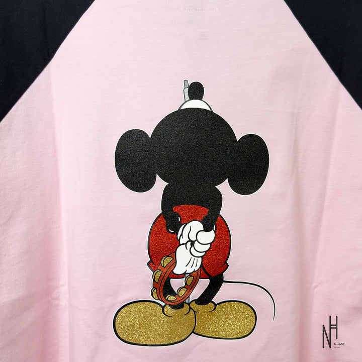 Supreme Number (N)ine Mickey Raglan L/S Top różowa N-Hype