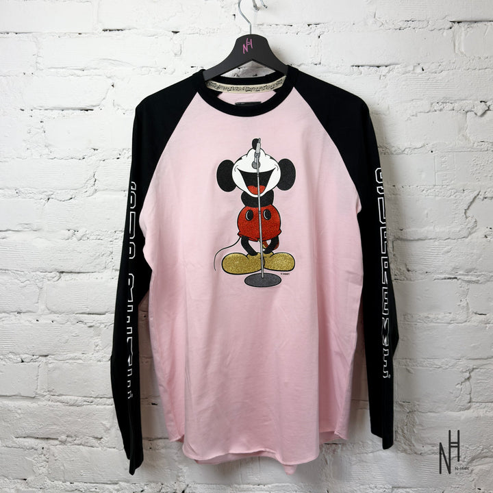 Supreme Number (N)ine Mickey Raglan Pink long sleeve top N-Hype.