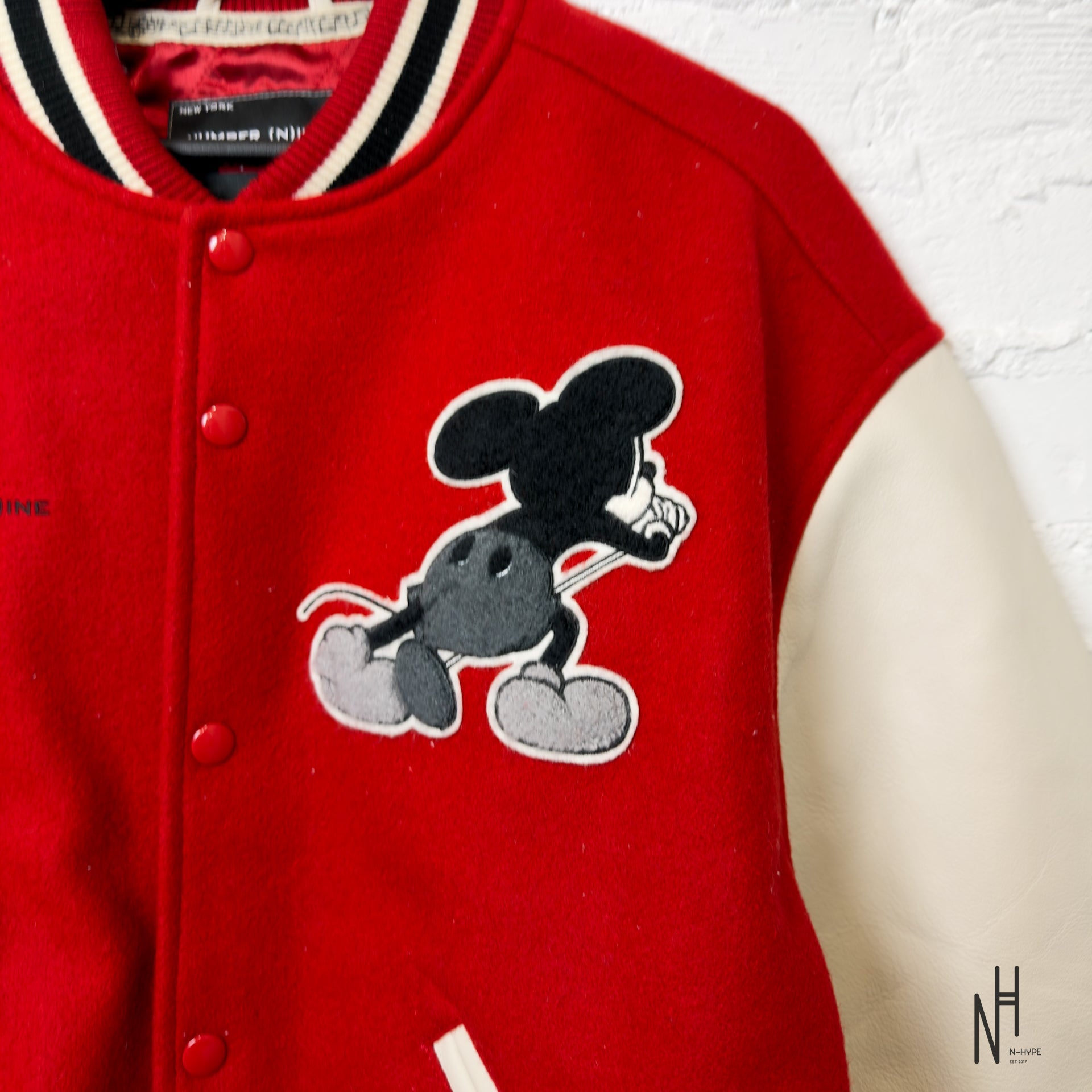 Supreme Number (N)ine Mickey Varsity Jacket Red – Limited