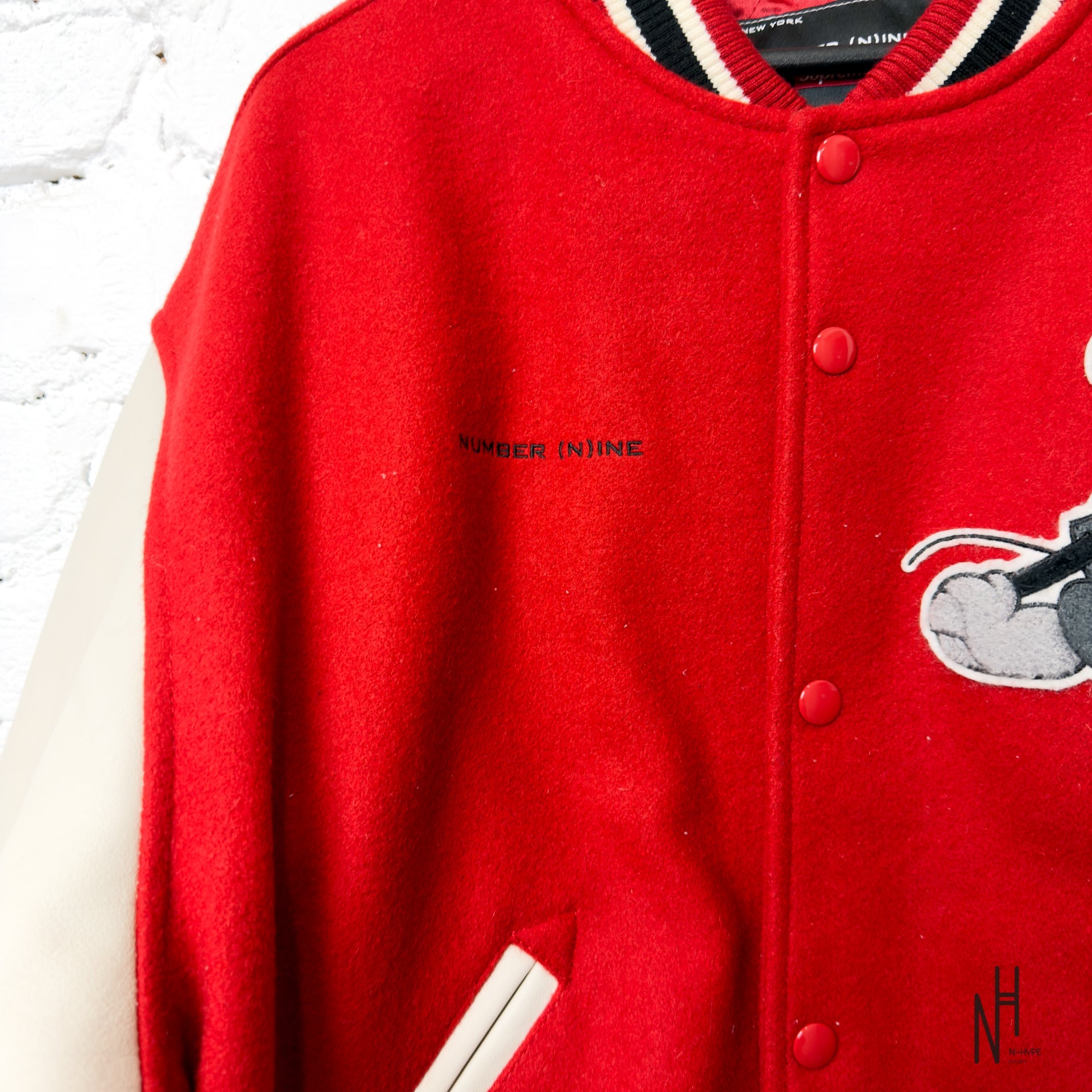 Supreme Number (N)ine Mickey Varsity Jacket Red – Limited