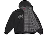 Supreme Reflective Arc Hooded Work Jacket Black N-Hype outdoor jacket men's fashion trend.