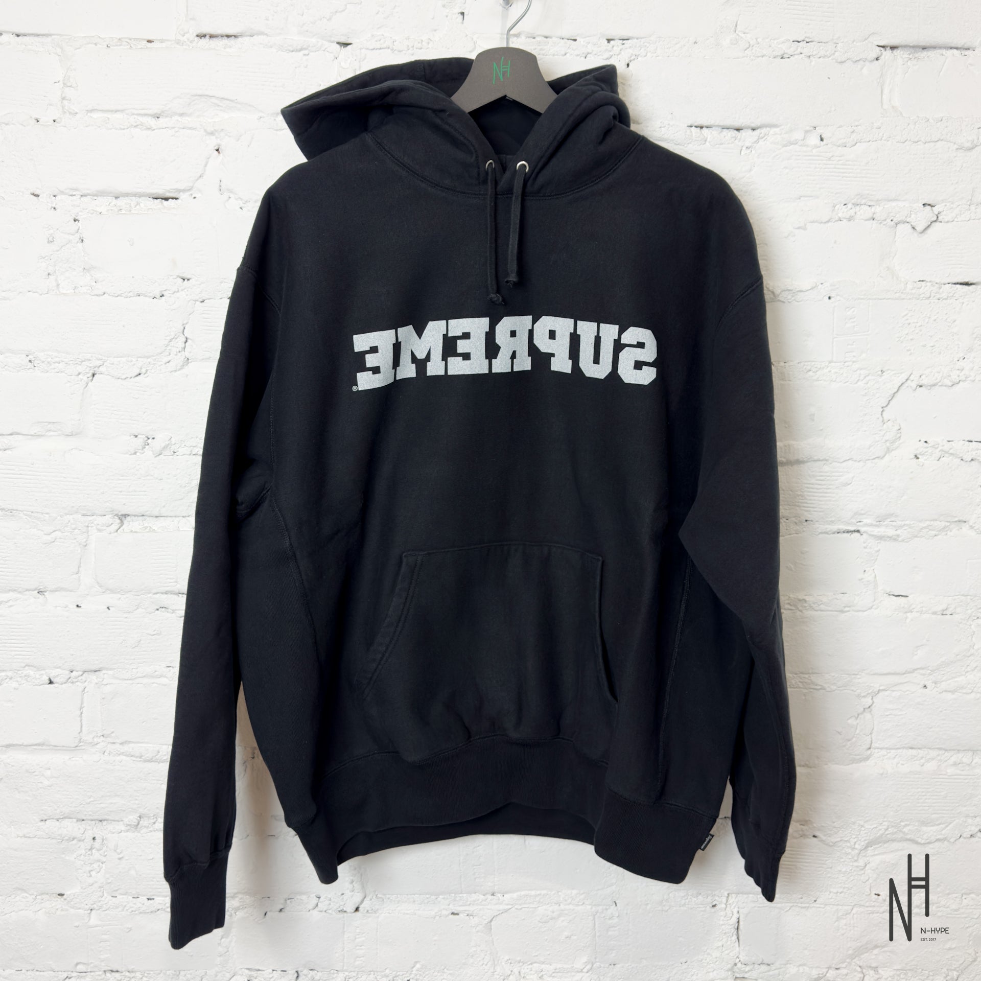 Supreme Reverse Hooded Sweatshirt /Black | N-Hype