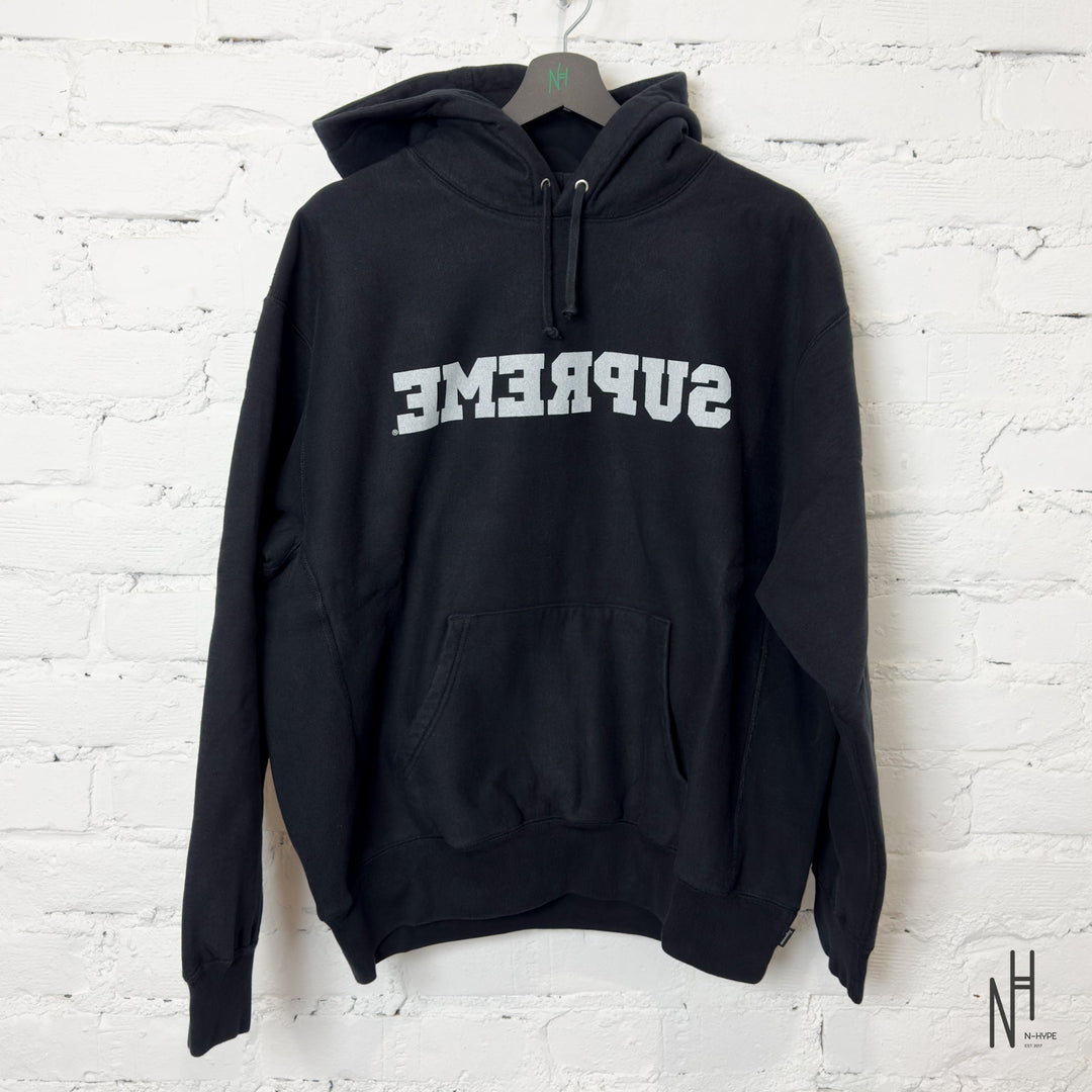 Supreme Reverse Hooded Sweatshirt Black N-Hype
