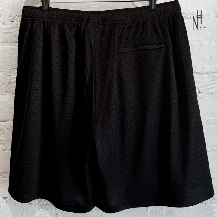 Supreme Small Box Baggy Mesh Short SS25 Black N-Hype streetwear shorts.