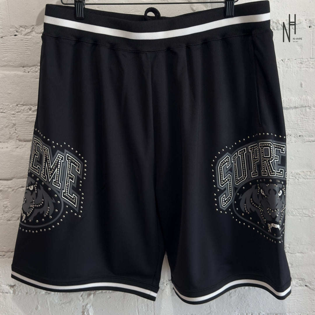 Supreme Studded Basketball Short Black N-Hype streetwear shorts
