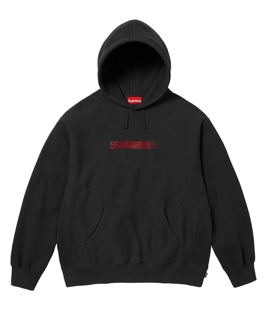 Supreme Swarovski Motion Logo Hooded Sweatshirt Black N-Hype.