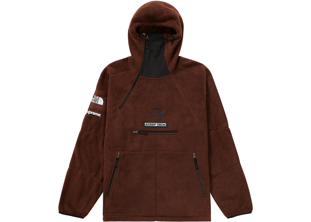 Supreme The North Face Steep Tech Fleece Pullover Brown N-Hype Sweatshirt