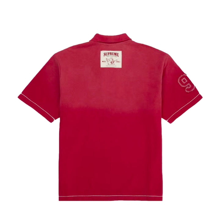 Supreme True Religion Applique Polo czerwona N-Hype polo shirt