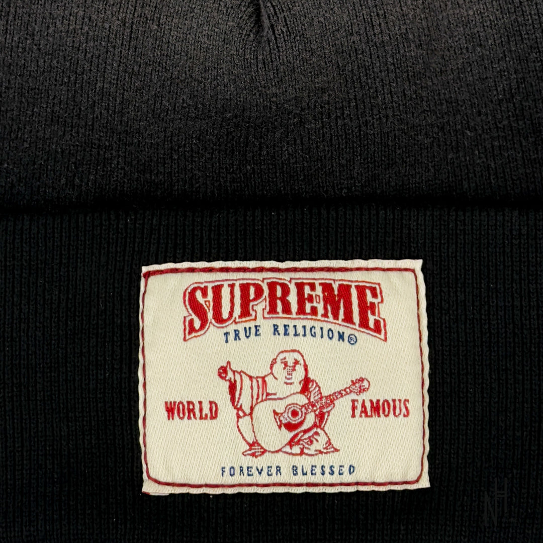 Supreme True Religion Beanie FW25 Black N-Hype streetwear hat