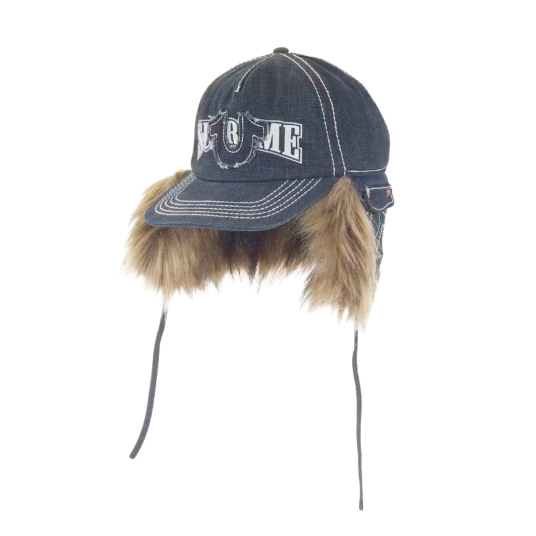 Supreme True Religion Earflap 5-Panel czapka Dirty Indigo N-Hype streetwear.