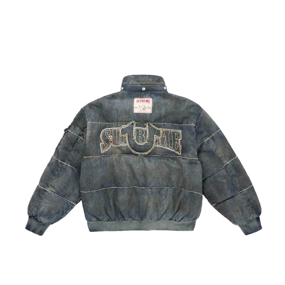 Supreme True Religion Puffer Jacket Dirty Indigo N-Hype streetwear puchowa kurtka męska