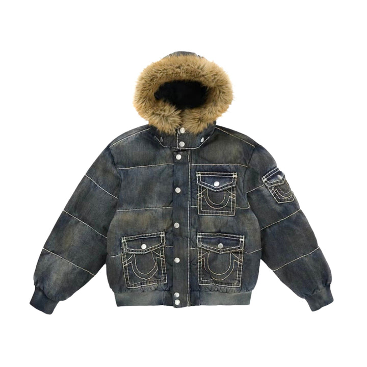 Supreme True Religion Puffer Jacket Dirty Indigo N-Hype Streetwear Fashion