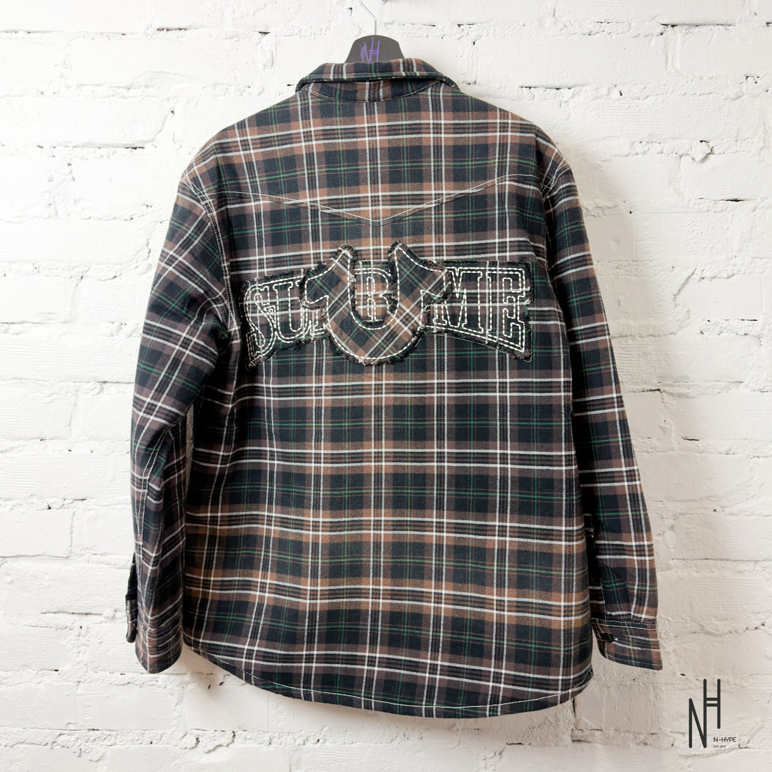 Supreme True Religion Quilted Lined Plaid Flannel Shirt Black N-Hype