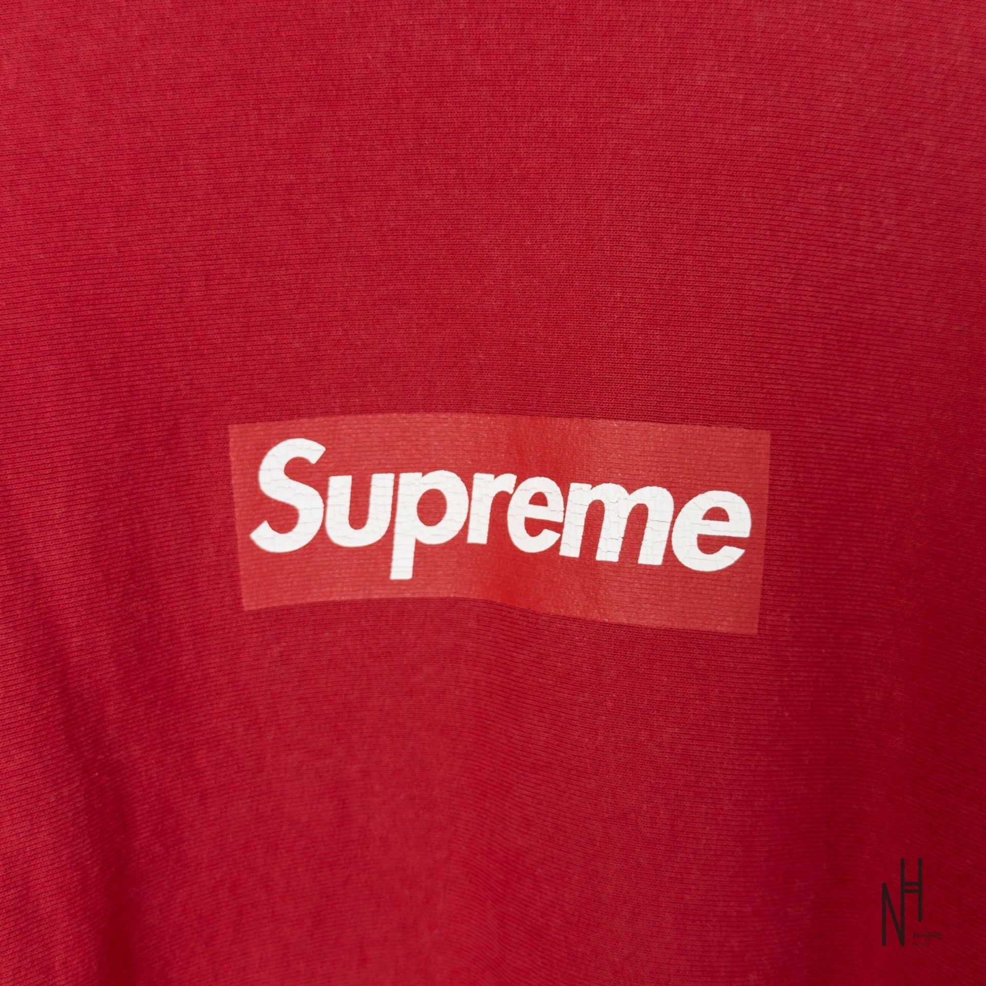 Supreme Washed Box Logo Crewneck Red | N-Hype