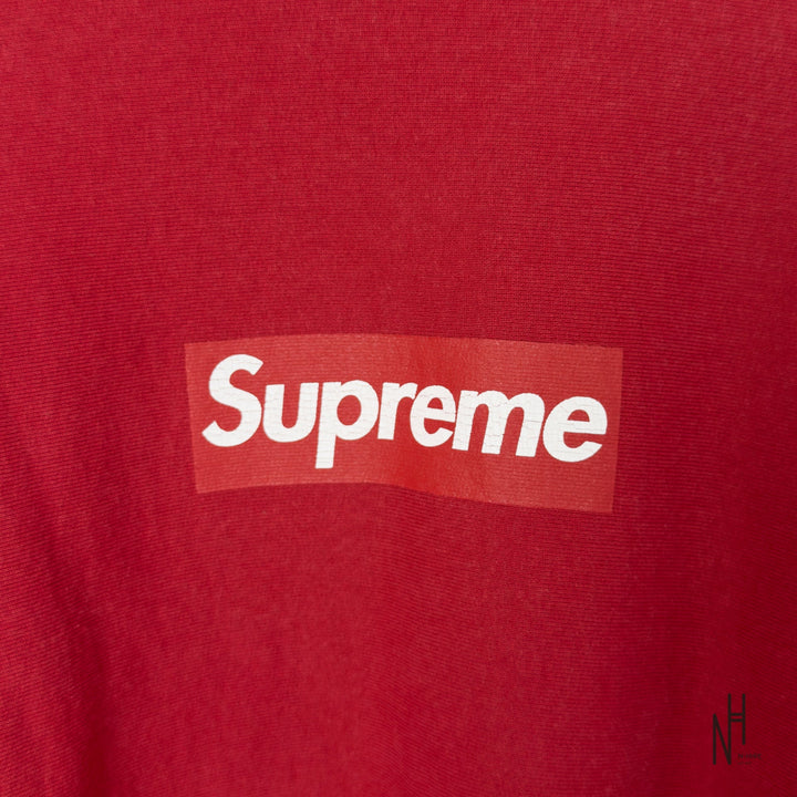 Supreme Washed Box Logo Crewneck Red koszulka męska N-Hype
